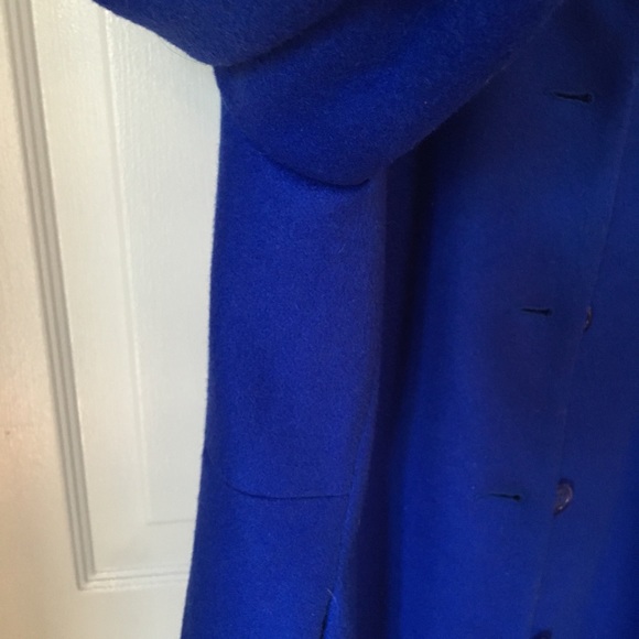 LARRY LEVINE Stunning Blue 💯 % Wool Coat ☃️⛄️ - Picture 8 of 14